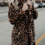 Women’s Leopard Print Faux Fur Coat — view 5