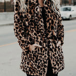 Women’s Leopard Print Faux Fur Coat — view 6