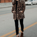 Women’s Leopard Print Faux Fur Coat — view 7