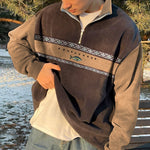 High-Collar Half-Zip Pullover — view 2