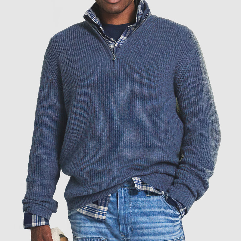 Men’s Ribbed Quarter-Zip Sweater — view 2
