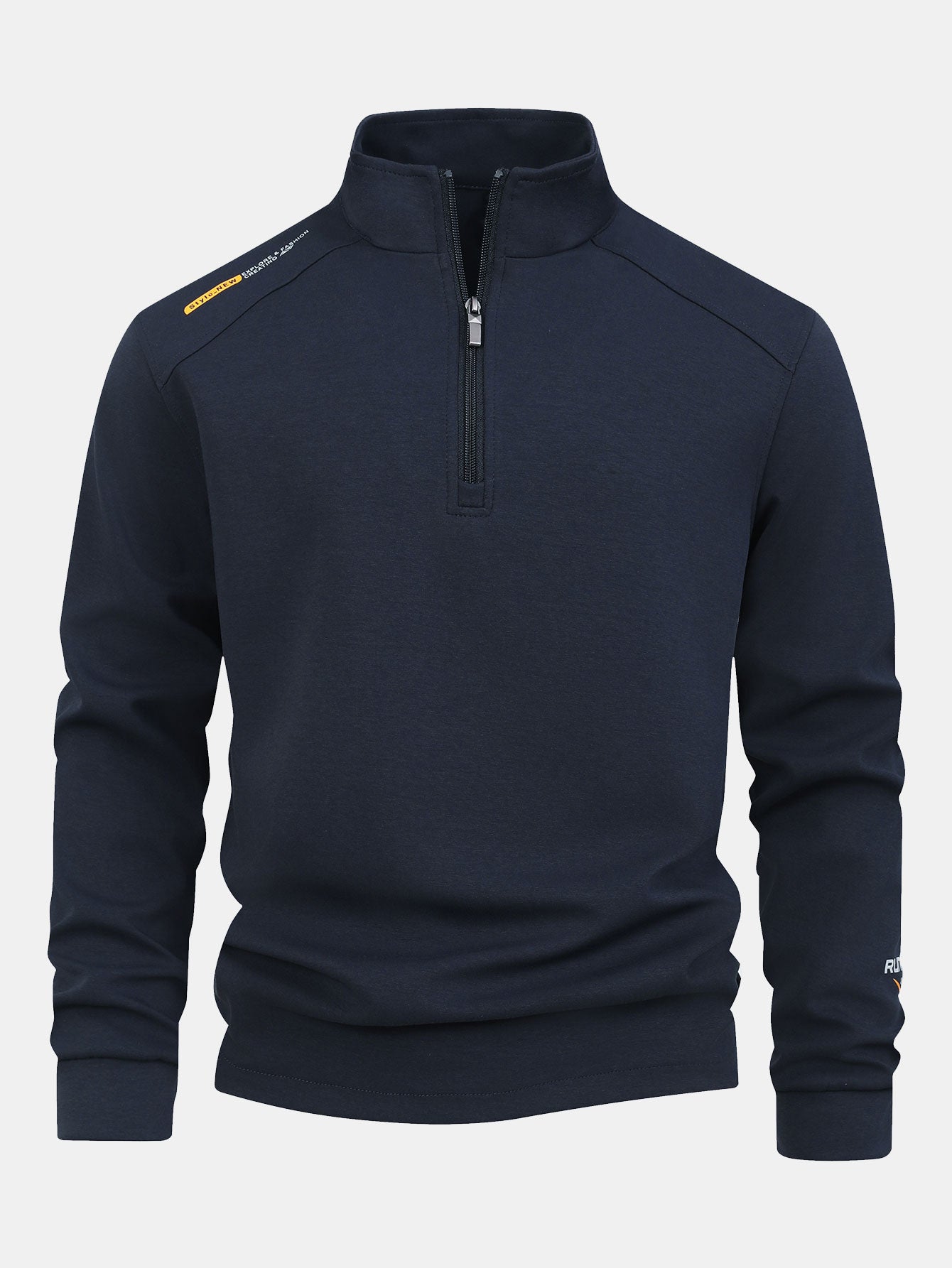 Men’s Quarter-Zip Sweatshirt with Stand Collar — view 1