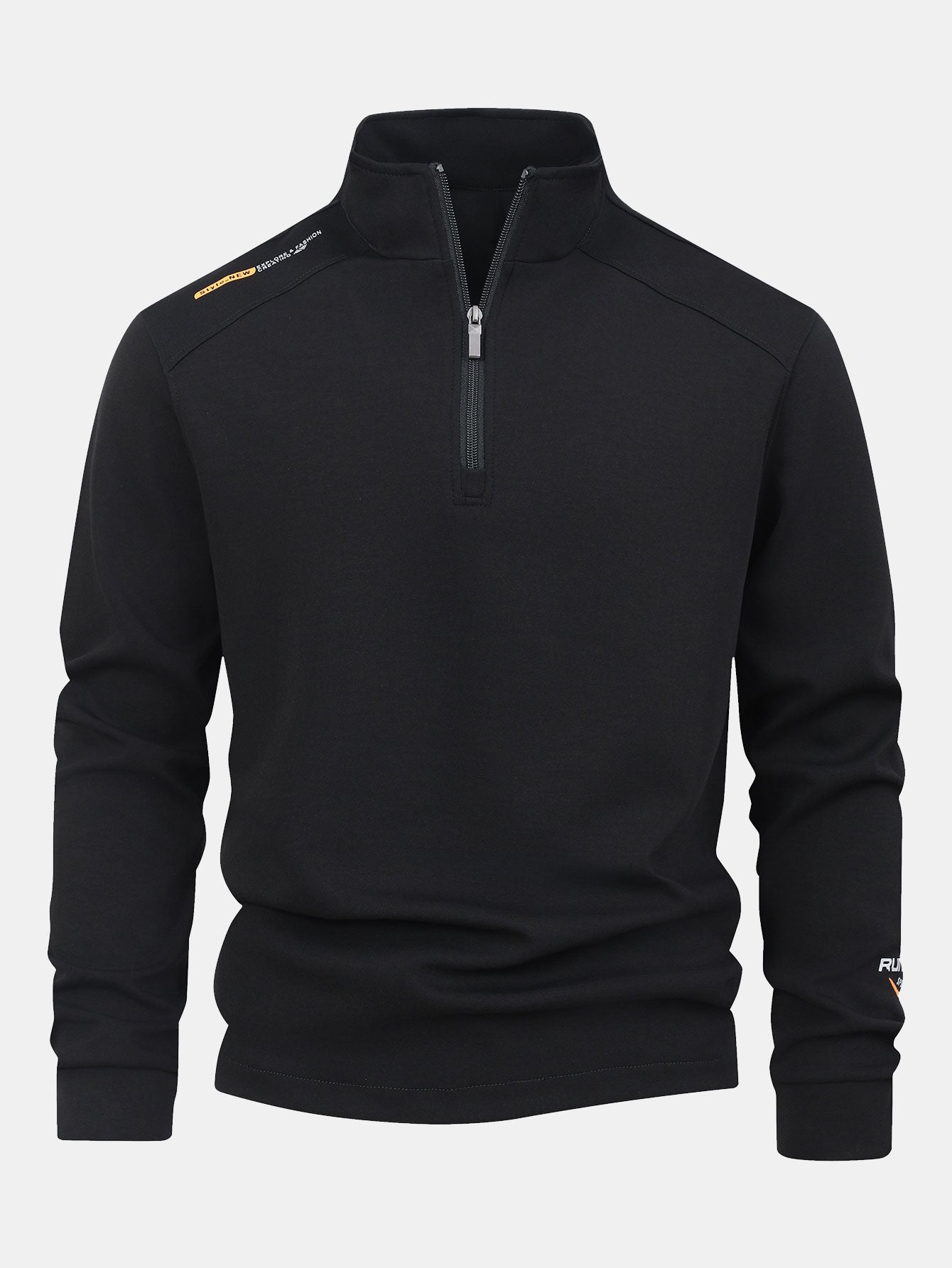 Men’s Quarter-Zip Sweatshirt with Stand Collar — view 2