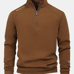 Men’s Quarter-Zip Sweatshirt with Stand Collar — view 3