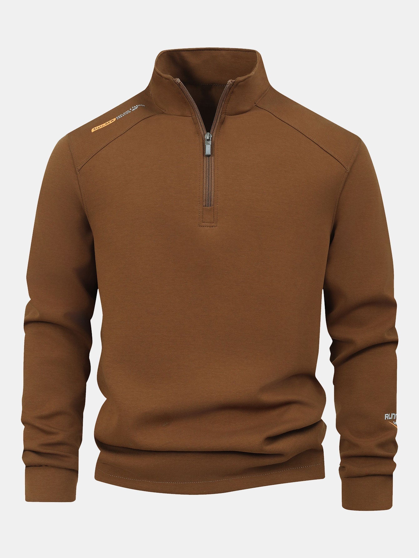 Men’s Quarter-Zip Sweatshirt with Stand Collar — view 3