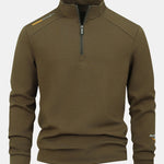Men’s Quarter-Zip Sweatshirt with Stand Collar — view 4
