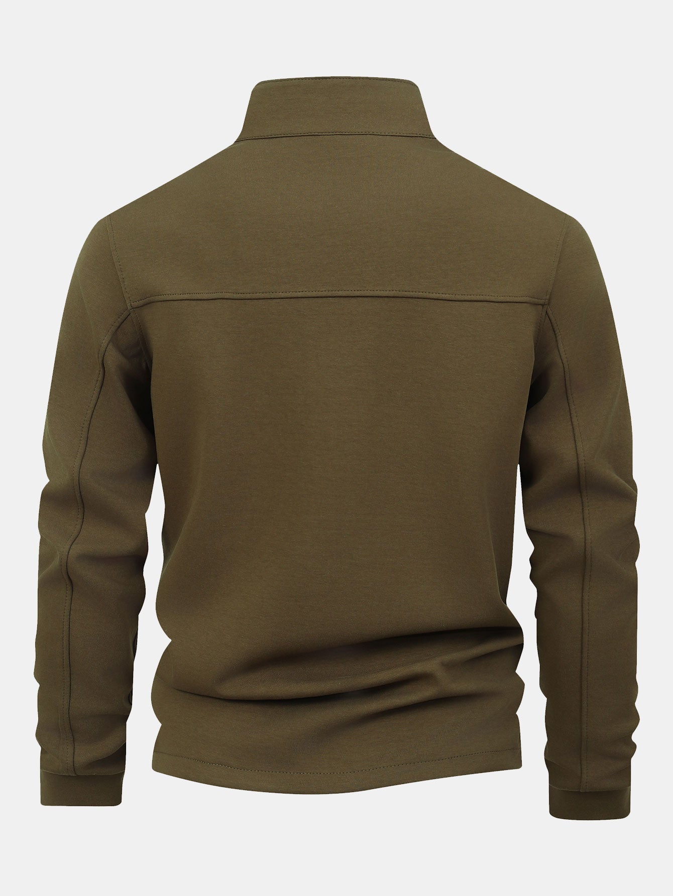 Men’s Quarter-Zip Sweatshirt with Stand Collar — view 5