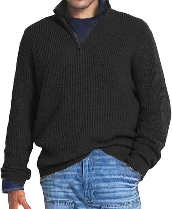 Men’s Long Quarter-Zip Sweater — view 3