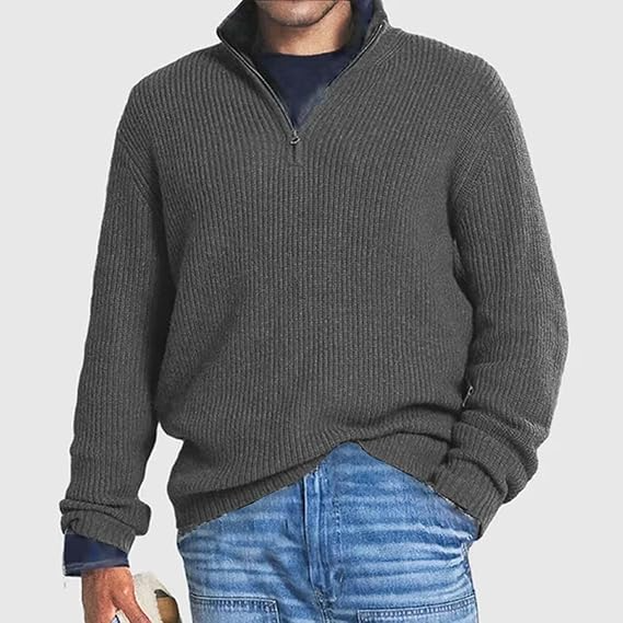 Men’s Long Quarter-Zip Sweater — view 5