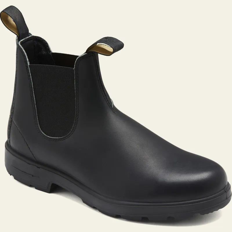 Men’s Vegan Leather Chelsea Boots with Elasticated Side Panels — view 2