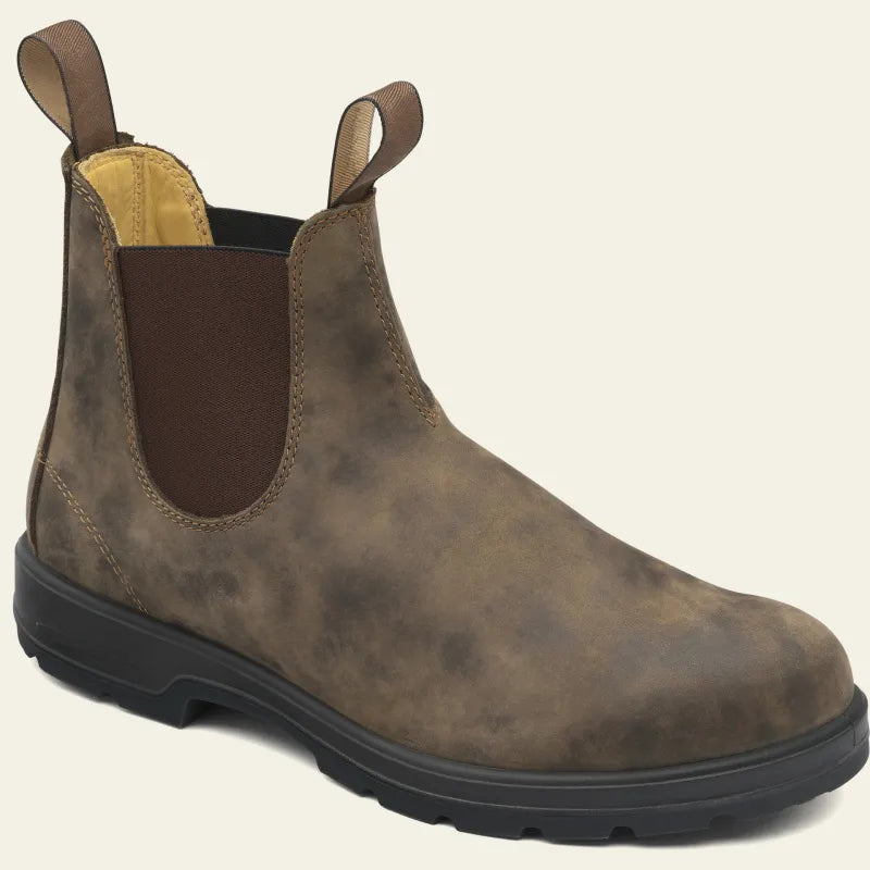 Men’s Vegan Leather Chelsea Boots with Elasticated Side Panels — view 3