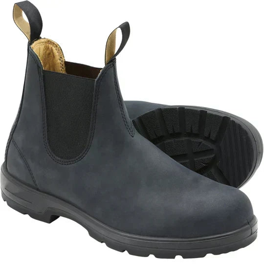 Men’s Vegan Leather Chelsea Boots with Elasticated Side Panels — view 4